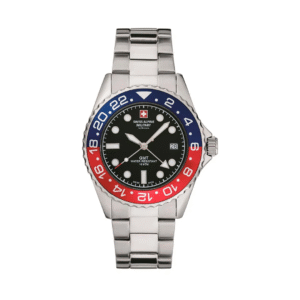 Swiss Alpine Military GMT 7052.1131 Reloj analógico para hombre, acero inoxidable