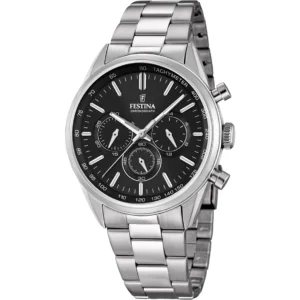 Reloj Moderno Para Hombre Festina Timeless Chrono F16820/4 – Plateado