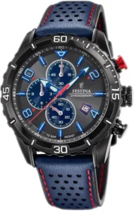 Reloj En Cuero Para Hombre Festina Chrono Sport F20519/3 – Azul