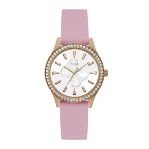 Reloj Guess Anna Rose Gold Dial Pink Silicone Ladies Watch GW0359L3 para Mujer