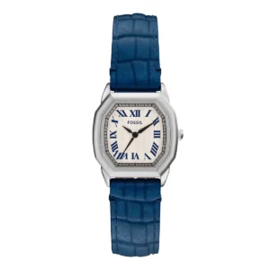 Reloj Mujer Fossil Es5425 Harlow Azul Plateado Beige.