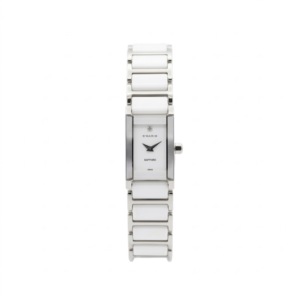 Reloj D’Mario CS5110L Cerámica y Acero Plateado y Blanco Mujer