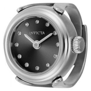 Reloj Invicta Mini Angel Quartz Black Dial Watch Ring 44481 para Mujer